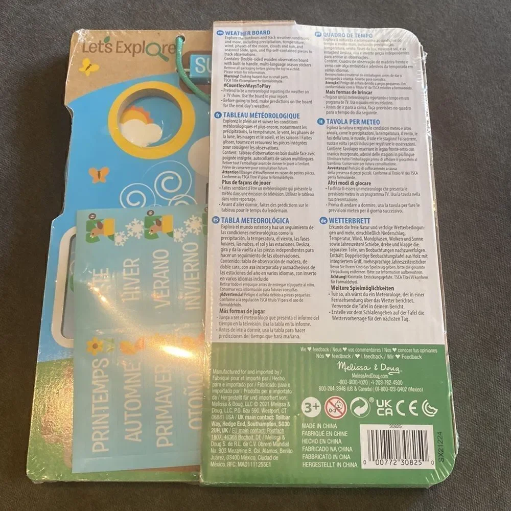 Kids Melissa & Doug Let’s Explore Weather Board 3+ BRAND NEW in Packaging